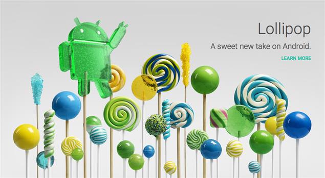 Android 5上線了，代號為Lollipop(棒棒糖)