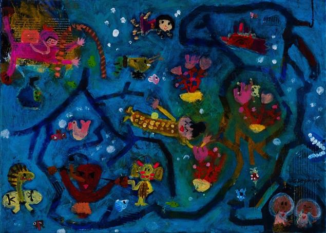 九色芬的童年想「像」，入選2015插畫大展，每日一票衝人氣！^..^