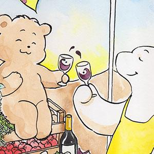 【胖打與北七熊日記】委託畫：美食&#183;熊熊&#183;戀愛